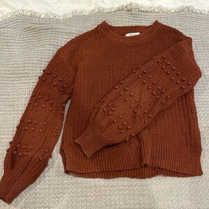 Madewell bobble pullover sweater - xs, burnished mahogany